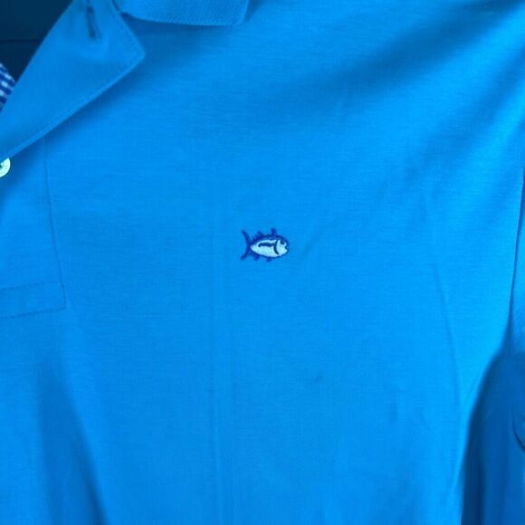 Southern Tide Extra Large (XL) Turquoise Blue Polo - Picture 4 of 5